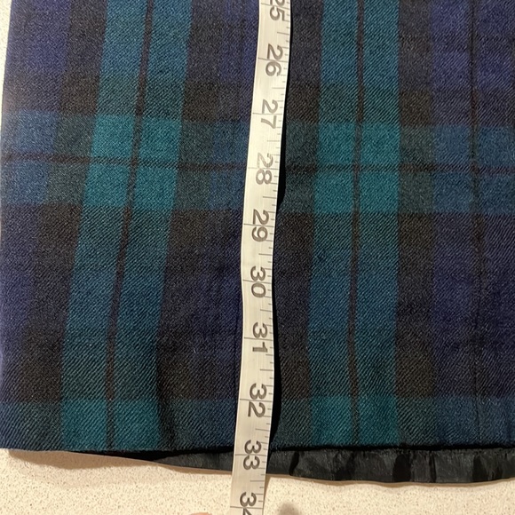 Tommy Hilfiger Vintage Plaid Wool Sheath Dress Green Sleeveless B - Picture 10 of 11